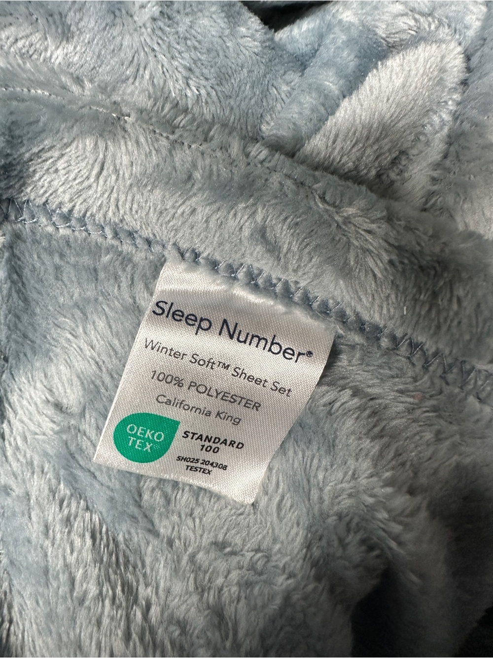 Sleep Number Winter Plush Soft Sheet Set California King Light Blue Cal King NWT - Picture 5 of 7